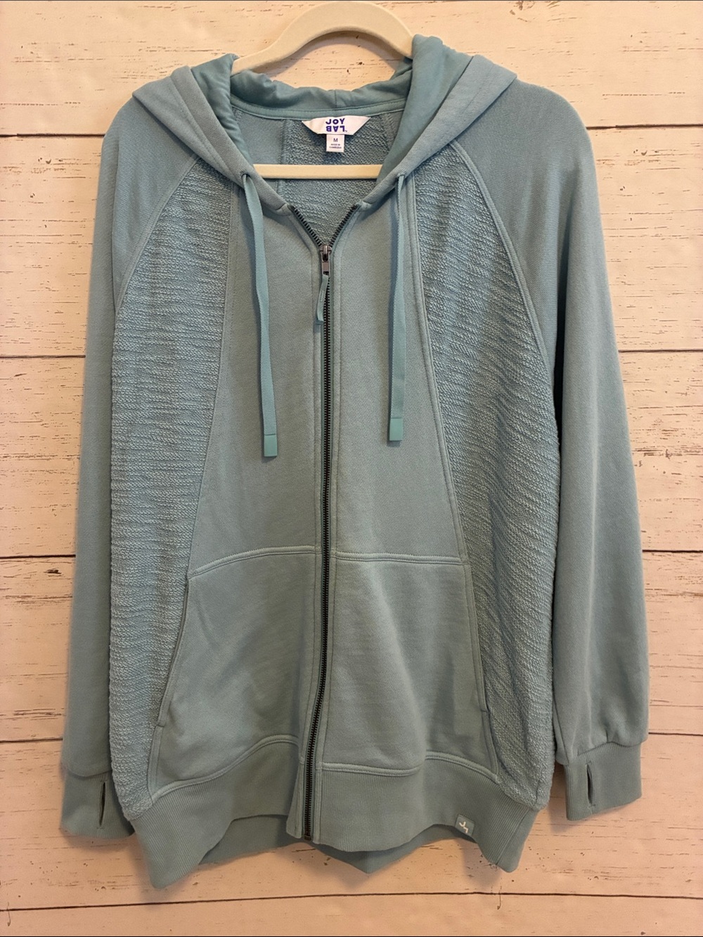 Joy Lab  Loose Fit Light Blue Full Zip Hoodie, sz M, NWOT